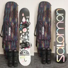 ⑲美品❗超豪華❗サロモン/FLUX レディース スノーボードセット★143cm