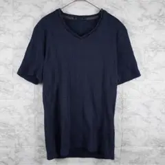 Men's melrose Tシャツ ネイビー #3 Vネック