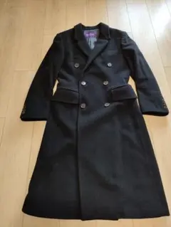 RALPH LAUREN ダブルロング コートウール ブラック