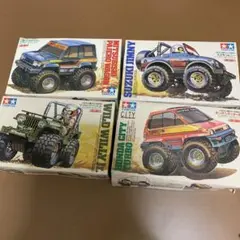 タミヤミニ4駆　 ワイルドウイリスJr. 　ウニモグ　ランドクルーザー　セット タミヤミニ4駆 ワイルドウイリスJr. ウニモグ ランドクルーザー
