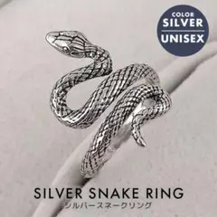 フリーサイズ スネーク 蛇 指輪 開運 シルバー スパイラル リング