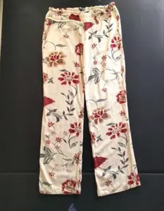 【UNITED ARROWS】花柄リラックスパンツ リネンブレンド 日本製　М
