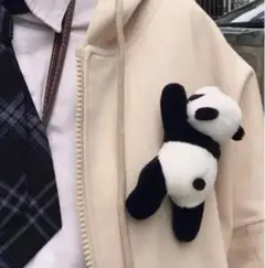 ピン　パンダ　ぬいぐるみ　アクセサリー　ブローチ　チャーム