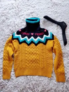 ★美品★FENDI★ロゴニット★カシミアu0026ウール★サイズ42★フェンディ★