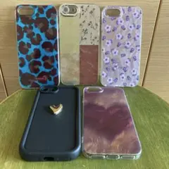 お値下げ☆iphone 7/8/SE 適応ケース5点セット