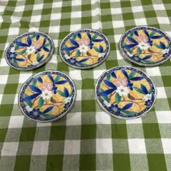 花柄陶器小皿 5枚セット