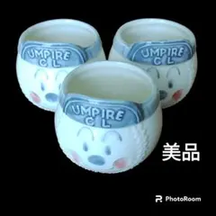 野球ボールデザイン菓子入れ 3個セット小鉢　陶器　小物入れ　キャンディ入れ