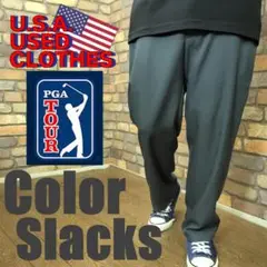 LS1-748【USA限定 PGA TOUR】美シルエット カラーパンツ