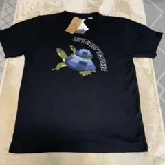 未使用　grn スタンダードオブアース　亀 ウミガメ アップリケ　Tシャツ　L