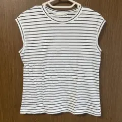 白黒ストライプ ノースリーブ （Ｌ）