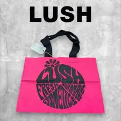 LUSH ラッシュ ネオンピンク トートバッグ マジックヘアーバッグ うさぎ