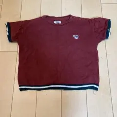 キッズ Tシャツ バーガンディ色