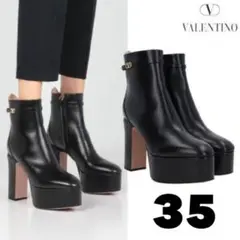 VALENTINO ガラヴァーニ タンゴ カーフスキンレザー アンクルブーツ