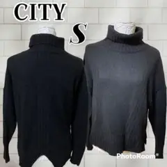 ❇️CITY❇️タートルネックニットセーター⚜️S⚜️【定価13,200円】