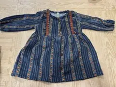 前ボタン付きワンピース