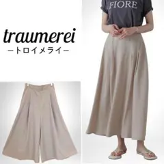 トロイメライ✴ 定価1.6万Aラインタックガウチョtraumereiワイドパンツ