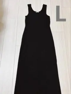 GU ジーユー リブニットワンピース L