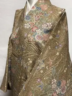 未使用品 和服 正絹 真綿結城紬 仕付け糸付 証紙付 逸品 早い者勝ち