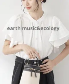 earth music&ecology ブラウス レースラッフルブラウス