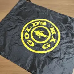 ゴールドジム　巾着 トレーニングバック　黒