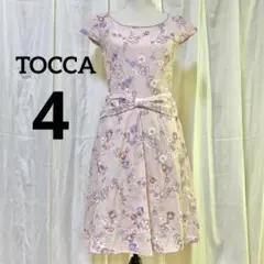 TOCCA トッカ 花柄刺繍ワンピース ピンク 日本製 4