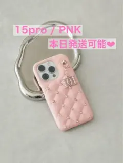 Darich キルティングビジューDDチャームiPhoneケース 15Pro