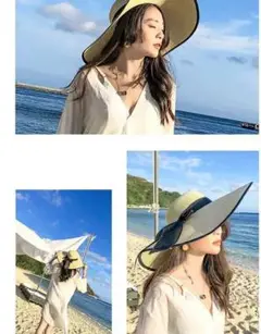 帽子 レディース 麦わら帽子 つばひろ帽子 リゾート