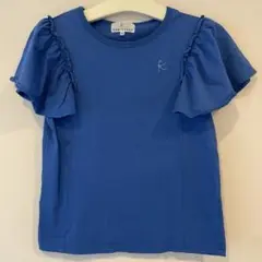 組曲 KUMIKYOKU フリル袖 Tシャツ 160 ブルー