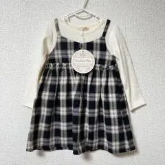 新品タグ付き　ワンピース　90cm 女の子　チェック柄