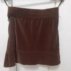 新品　PEARLY GATES ブラウン　フリース　裾フレアスカート0