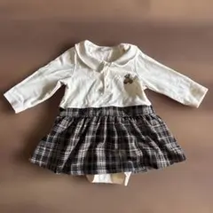 【美品】プティマインワンピースロンパース80
