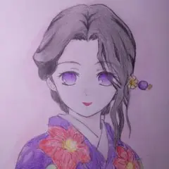 手描きイラスト 鬼滅の刃の珠世さん