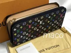 可愛いマルチ❤︎ルイヴィトン ラウンドファスナー長財布 マルチカラー M60050