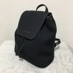 【中古・極美品】COACH コーチ リュック ポリウレタン×レザー 黒