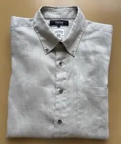 COMME CA ISM 七分袖 Ｌサイズ リネンブレンドシャツ　コムサイズム