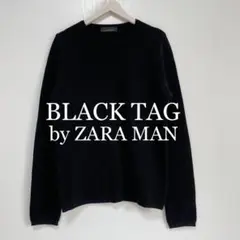 ZARA ザラメン ブラックタグ スペイン製 ワッフル セーター トレーナー M