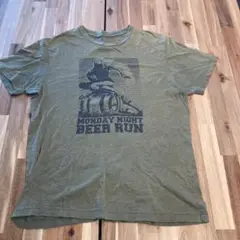 MONDAY NIGHT BEER RUN Tシャツ オリーブグリーン