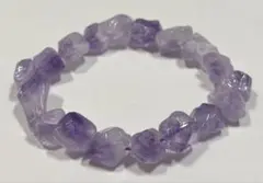 アメジスト　内径15.5mm 天然石ロックブレスレット　バラしてパーツにも◎