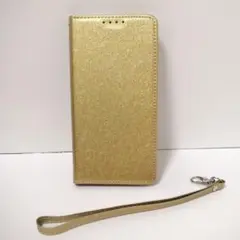 Galaxy A22 5G SC-56B ケース 手帳型 スタンド機能 ゴールド