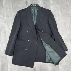 KIND WEAR メンズ　ダブルジャケット　スーツ　ブラック　黒　背抜き