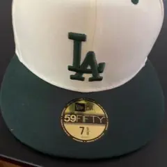 New Era 59FIFTY キャップ 7 5/8 ホワイト/グリーン