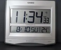 CASIO カシオ 電波時計 温度計付き ID-26J-8JF 壁掛け 置時計