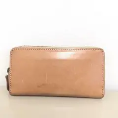 レザークラフト優　ラウンドファスナー ウォレット 長財布　本革