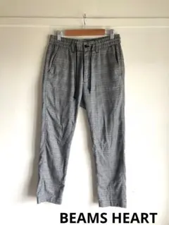 BEAMS HEART アンクルスラックスパンツ チェック