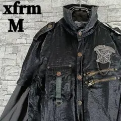 希少✨xfrm y2k ダブルジップジャケット 刺繍ロゴ フェアリー グランジМ