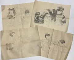 明治時代 春画 10枚セット 浮世絵 明治期石版画 小版 春画帖」4図1帖|艶本 わじるし 和本 浮世絵