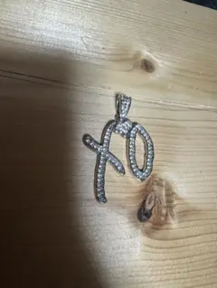 XO ジルコニア　シルバー　ネックレストップ