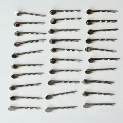 台座付き ヘアピン金具 30本セット シルバー ハンドメイド資材