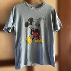 California ミッキーマウス Tシャツ M ダメージ風