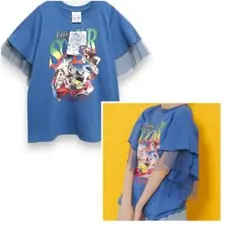 【ScoLar】スカラー ネコ×ロック メッシュ切替 Tシャツ タグ付未使用